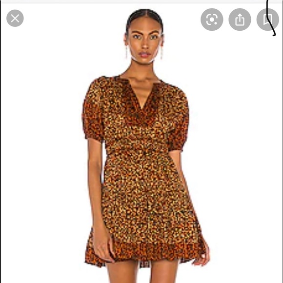 ulla johnson leopard dress